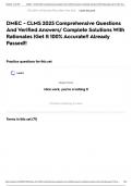 DMEC - CLMS 2025 Comprehensive Questions And Verified Answers&sol; Complete Solutions With Rationales &vert;Get It 100&percnt; Accurate&excl;&excl; Already Passed&excl;&excl;