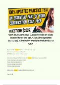 USPS SSA Exam 2021 &lpar;Latest version of study questions for the SSA 421 Exam &lpar;updated 01&sol;11&sol;21&rpar;&period; All testable modules included&rpar; 143 Q&A  