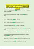 Ch1 Nature of Science Exam UPDATED  ACTUAL Questions and CORRECT  Answers