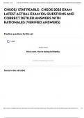CHSOS&sol; STAT PEARLS- CHSOS 2025 EXAM LATEST ACTUAL EXAM 104 QUESTIONS AND CORRECT DETILED ANSWERS WITH RATIONALES &lpar;VERIFIED ANSWERS&rpar;