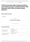 NYPD 3rd Trimester 2025 Complete Questions And Verified Answers&sol; Complete Solutions With Rationales &vert;Get It 100&percnt; Accurate&excl;&excl; Already graded A&plus;
