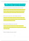 CDL- Special Requirements Questions and Answers with Certified Solutions