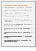 Publix Bakery Manager Test with answers