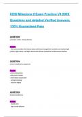 Package deal for HESI Milestone 2 Exam Practice 2025 V1 to V7 Questions and Verified Answers with Rationales 100&percnt; Guaranteed Pass