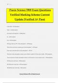 Praxis Science 5905 Exam Questions Verified Marking Scheme Current Update &lpar;Verified A&plus; Pass&rpar;