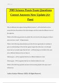 5905 Science Praxis Exam Questions Correct Answers New Update &lpar;A&plus; Pass&rpar;