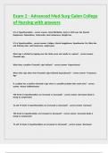Exam 2 - Advanced Med Surg Galen College of Nursing with answers