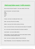 Med surg Galen exam 1 with answers