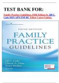 TEST BANK FOR&colon;  Family Practice Guidelines&comma; Fifth Edition by Jill C&period; Cash MSN APN FNP-BC Editor Latest Update&period;