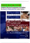 TEST BANK FOR&colon; Pediatric Physical Examination 3rd Edition By Karen G&period; Duderstadt Phd  Latest Update&period;