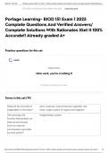 Portage Learning- BIOD 151 Exam 1 2025 Complete Questions And Verified Answers&sol; Complete Solutions With Rationales &vert;Get It 100&percnt; Accurate&excl;&excl; Already graded A&plus;