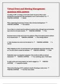 Virtual Event & Meeting Management Certificate Exam with answers