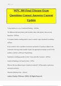WPC 300 Final Disease Exam Questions Correct Answers Current Update