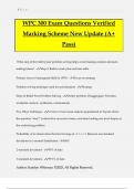 WPC 300 Exam Questions Verified Marking Scheme New Update &lpar;A&plus; Pass&rpar;