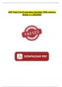 ARF Final Test Preparation &ndash; Questions with Answers &lpar;Rated A&plus;&rpar; 2024 &vert; 2025