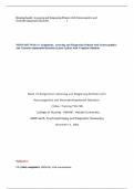  NRNP 6635 Week 10 Assignment&colon; Assessing and Diagnosing Patients with Neurocognitive and Neurodevelopmental Disorders&vert;Latest Update with Complete Solution