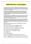 NURS 2910 Exam 1 Latest Update 