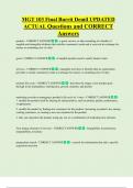 MGT 103 Final Burrit Demil UPDATED  ACTUAL Questions and CORRECT  Answers