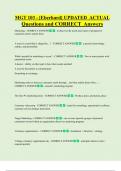 MGT 103    Bundled Exam Questions WITH  CORRECT Answers