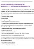 Peds HESI RN Version 2 Test Exam with 160   Questions and Verified Answers 100&percnt; Guaranteed Pass 