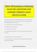 BMAL 590-Foundations of Marketing EXAM TEST QUESTIONS AND ANSWERS VERIFIED LATEST UPDATE &lpar;A PASS&rpar;