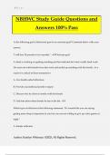 NBHWC Study Guide Questions and Answers 100&percnt; Pass