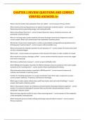CHAPTER 1 REVIEW QUESTIONS AND CORRECT VERIFIED ANSWERS A&plus;