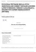 PCCN EXAM TEST BANK 2025 ALL PCCN QUESTIONS AND CORRECT DETAILED ANSWERS LATEST  3VERSIONS &lpar; VERSION 1&comma;2&comma;3&rpar;ALREADY A GRADED WITH EXPERT FEEDBACK&vert;NEW&excl;&excl;&lbrace;REVISED&rcub;