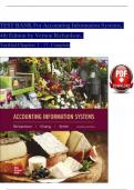 TEST BANK For Accounting Information Systems 4th Edition by Vernon Richardson&comma; Verified Chapters 1 - 17&comma; Complete Newest Version