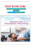       Test bank for&colon; maternity and pediatric nursing  4th edition by susan ricci latest update&period;