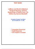Test Bank for LeMone and Burke's Medical-Surgical Nursing&comma; Clinical Reasoning in Patient Care&comma; 7th Edition by Bauldoff &lpar;All Chapters included&rpar;