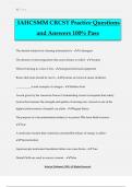 IAHCSMM CRCST Practice Questions and Answers 100&percnt; Pass