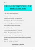 IAHCSMM EXAM QUESTIONS AND ANSWERS 100&percnt; PASS