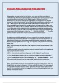 Practice MBE questions with answers