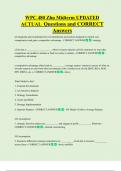 WPC 480 Zhu Midterm UPDATED  ACTUAL Questions and CORRECT  Answers
