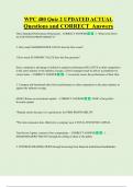 WPC 480 Quiz 2 UPDATED ACTUAL  Questions and CORRECT Answers