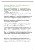 Medical Surgical Hesi Exam Questions All Solved New Update
