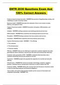 ENTR 2030 Questions Exam And 100&percnt; Correct Answers 