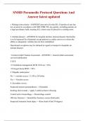 SNHD Paramedic Protocol Questions And Answer latest updated
