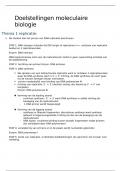 Uitwerking van de doelstellingen moleculaire biologie