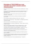 Principles of TAX ICAEW REAL EXAM QUESTIONS AND CORRECT ANSWERS &lpar;VERIFIED ANSWERS&rpar;&vert;AGRADE