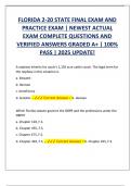 FLORIDA 2-20 STATE FINAL EXAM AND  PRACTICE EXAM &vert; NEWEST ACTUAL  EXAM COMPLETE QUESTIONS AND  VERIFIED ANSWERS GRADED A&plus; &vert; 100&percnt;  PASS &vert; 2025 UPDATE&excl;
