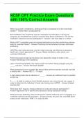NCSF CPT Practice Exam Questions with 100&percnt; Correct Answers 
