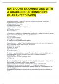 NATE CORE EXAMINATIONS WITH A GRADED SOLUTIONS &lpar;100&percnt; GUARANTEED PASS&rpar;