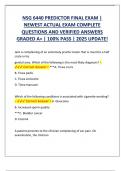 NSG 6440 PREDICTOR FINAL EXAM &vert;  NEWEST ACTUAL EXAM COMPLETE  QUESTIONS AND VERIFIED ANSWERS  GRADED A&plus; &vert; 100&percnt; PASS &vert; 2025 UPDATE&excl;