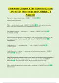 Memmlers Chapter 8 The Muscular System UPDATED Questions and CORRECT  Answers