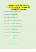 Memmler's the human body ch&period; 1  UPDATED ACTUAL Questions and  CORRECT Answers