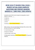 IRENE GOLD PT BOARDS FINAL EXAM &vert;  NEWEST ACTUAL EXAM COMPLETE  QUESTIONS AND VERIFIED ANSWERS  GRADED A&plus; &vert; 100&percnt; PASS &vert; 2025 UPDATE&excl;