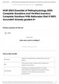 NUR 2063 Essential of Pathophysiology 2025 Complete Questions And Verified Answers&sol; Complete Solutions With Rationales &vert;Get It 100&percnt; Accurate&excl;&excl; Already graded A&plus;