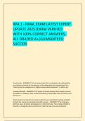 RPA 1 - FINAL EXAM LATEST EXPERT UPDATE 2025&vert;EXAM VERIFIED WITH 100&percnt; CORRECT ANSWERS&comma; ALL GRADED A&plus;&vert;GUARANTEED SUCCESS